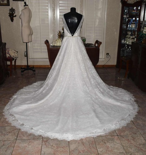 Fiore Couture Bree Bridal Gown Wedding Dress Size 12 Ivory Lace - 第 11/13 張圖片