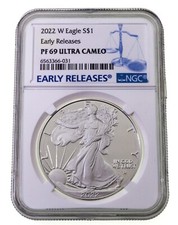 2022-S Silver Eagle Graded by NGC as PF69 Ultra Cameo Early Releases