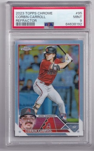 2023 Topps Chrome Corbin Carroll Refractor #95 PSA 9 Mint - Bild 1 von 2