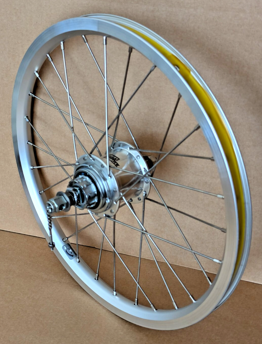 Brompton 6-Speed Silver Wide Ratio Sturmey Archer Rear Wheel Retail 