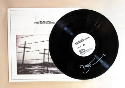 THE KILLERS brandon flowers SIGNED RECORD LP pressure machine BAND auto COA