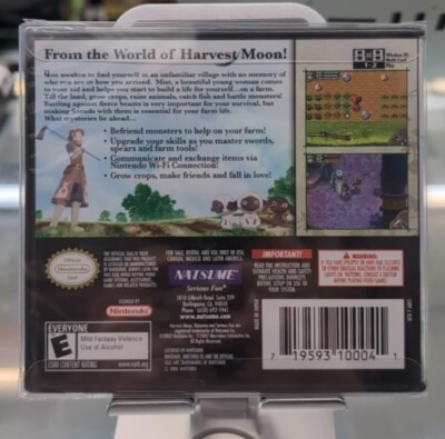Rune Factory A Fantasy Harvest Moon Nintendo DS CIB SEALED