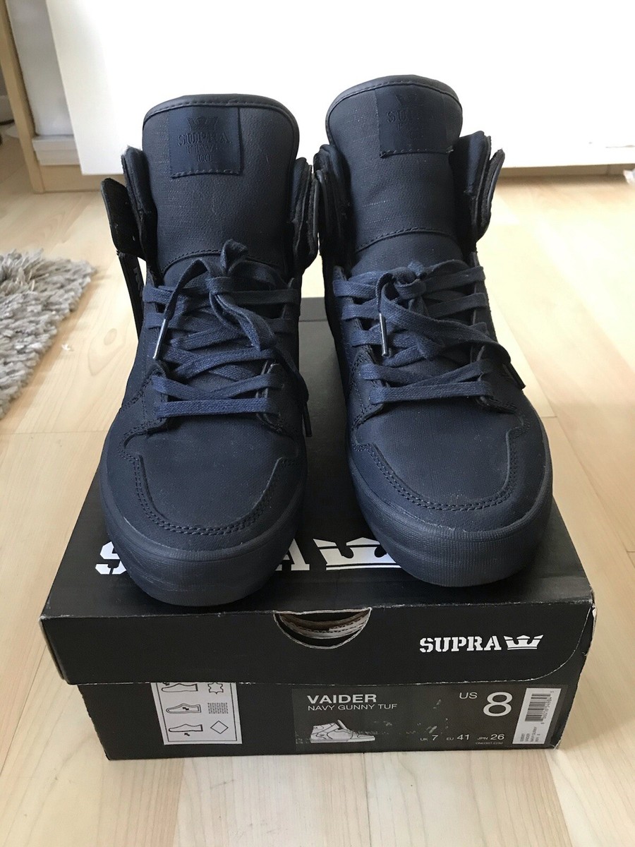 Supra Vaider Navy Blue TUF Mens Uk7 Unisex Only Worn A Few Times