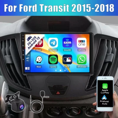 FMD-AUTOPARTS FOR 2015-2018 FORD TRANSIT CONNECT CARPLAY CAR RADIO ANDROID 13.0 GPS WIFI + CAM
