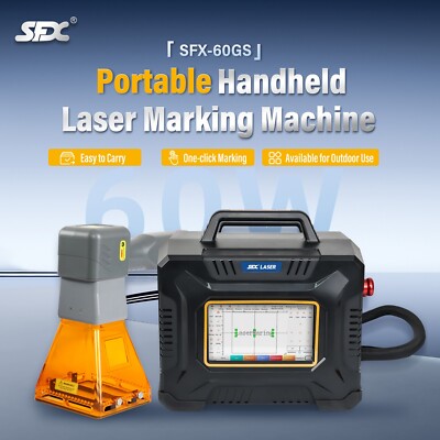 SFX 60W Portable Handheld Laser Marking Machine with 150*150mm lens and battery