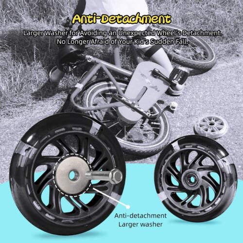 Flash BIKE Training Wheels for 14 16 18 20 Inch.Training Wheels for Kids Black - Picture 7 of 8