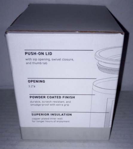 12 oz Stainless Steel Insulated Coffee Mug w/ Handle & Sip Lid (Blue) Brand New - Picture 3 of 5