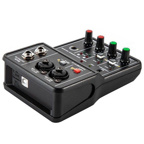 4/2 Channel Mini Audio Mixer Bluetooth USB DJ Console + Sound Card Studio Mixer - Picture 19 of 36