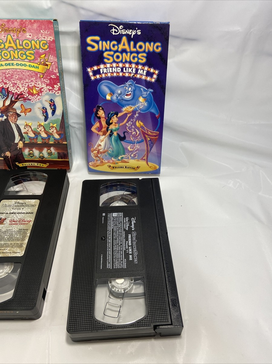 Disney Sing Along Songs VHS Set - Volume 2 & Volume 11 - Slip