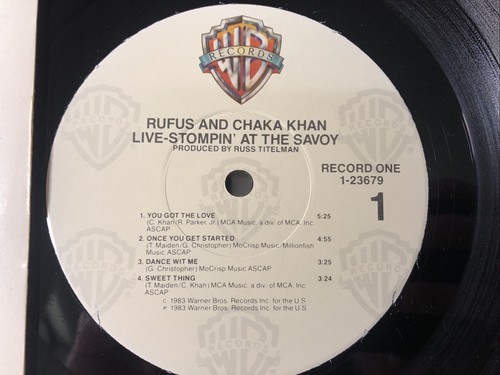 NICE NM Rufus & Chaka Khan Live Stompin’ At The Savoy 23679-1 Double Promo Album - Picture 2 of 4