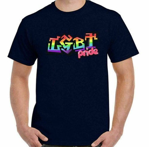 LGBT Graffiti Mens Gay T-Shirt Pride Rainbow Colours Top Tee Outfit Clothing - Picture 27 of 28