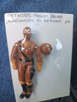 GI JOE COBRA WORMS Maggot Driver 1987 & Helmet & No Antenna