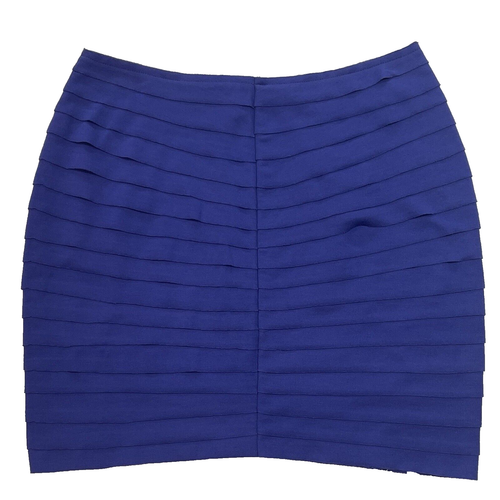 SILENCE + NOISE Womens Bandage Mini Skirt Medium Blue Skim Sexy Indie Dopamine - Picture 2 of 13
