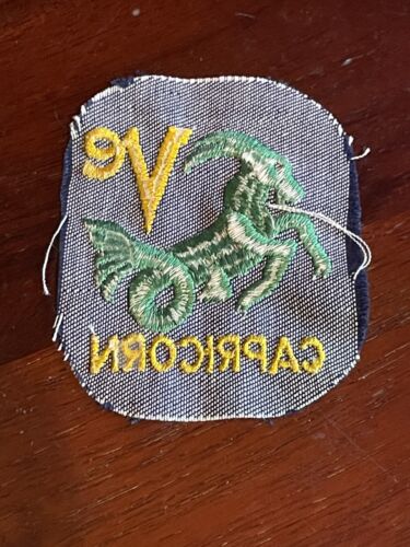 Vintage Capricorn Biker Patch Zodiac Patch 4x3 Vest Motorcycle Jacket Patch - Picture 2 of 2