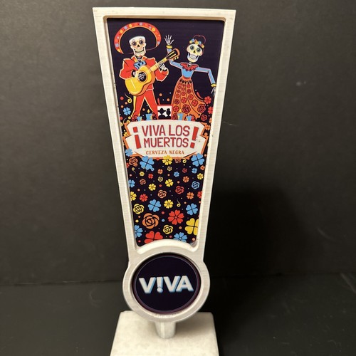 VIVA Los Muertos Cerveza Negra Beer Tap Handle 9” San Antonio Texas NIB HTF - Picture 1 of 8