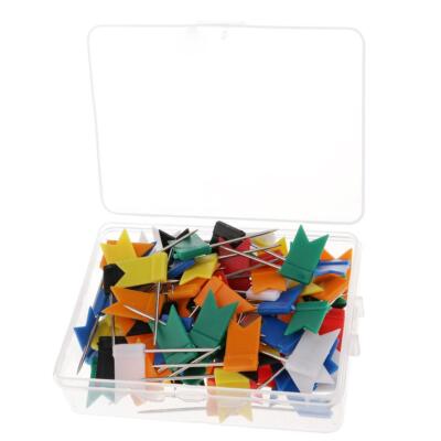100 Stück Flagge Push Pin Marker Markierungsstifte Für Hinweis Kork Bord Wand