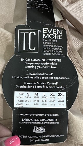 TC Fine Intimates Firm Control Open-Bust Thigh Length One Piece Body Shaper Sz M - Picture 12 of 16