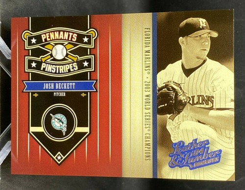 2004 Donruss Leather & Lumber Pennants/Pinstripes /2499 Josh Beckett #PP-10 - Picture 1 of 2
