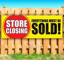 STORE CLOSING EVERYTHING MUST BE SOLD Advertising Vinyl Banner Flag Sign Sizes