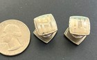 Vintage 1925 Men's Art Deco Silver Chrome Cufflinks Cuff Links — photo 2