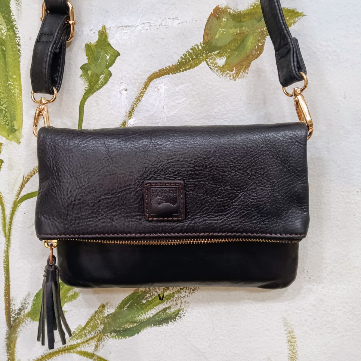 Dooney & Bourke Florentine Leather Foldover Zip Small Organizer