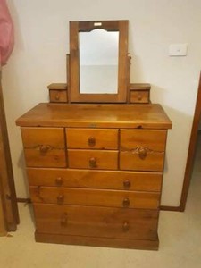 Tall Boy Dresser Mirror Miners Den Federation Timber Dressing