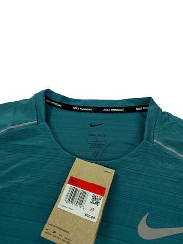 NUOVO Nike Miler 1.0 maglia da corsa manica corta Mineral Teal uomo taglia L AJ7565-379 - Foto 4 di 8