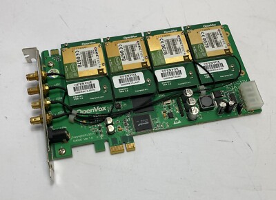 OpenVox G400E Ver 1.0 4-Kanal PCI-e GSM Basiskarte mit 4 x GSM101 Modulen