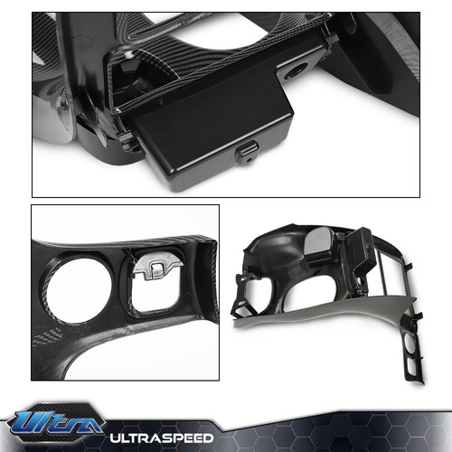 Kit de bisel de tablero central de radio doble Din aspecto de carbono apto para Corvette C5 1997-2004 - Imagen 7 de 12