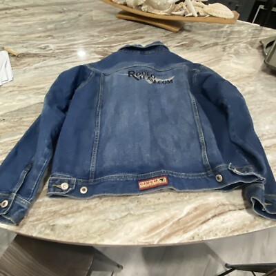 Vintage Cinch Western Denim Jacket Men's Sz Large L Fantasy Rodeo