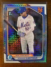 2024 Bowman Chrome Edward Lantigua #BCP-246 1st Prospect Mojo Refractor Mets