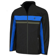 ISLAND GREEN HERREN IG TECH WASSERDICHTE GOLFJACKE - SCHWARZ/BLAU @ 70 % RABATT UVP