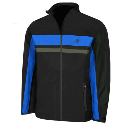 ISLAND GREEN HERREN IG TECH WASSERDICHTE GOLFJACKE / GRÖSSEN S -4XL - SCHWARZ/BLAU - Bild 1 von 5