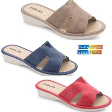 TIGLIO 1627  BLU NERO ROSSO BEIGE PANTOFOLE CIABATTE  DONNA  ESTIVE APERTE