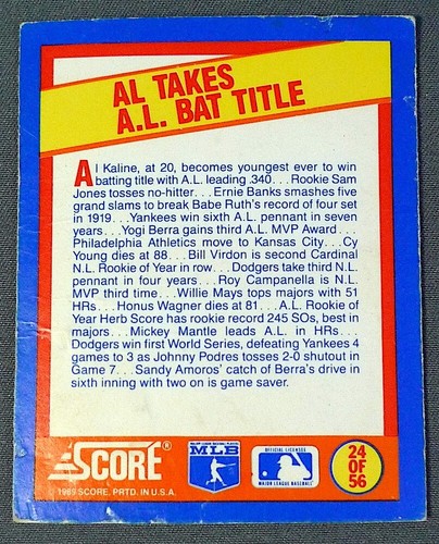 1989 Score Mini Lenticular A Year To Remember MLB Cards - Imagen 9 de 17
