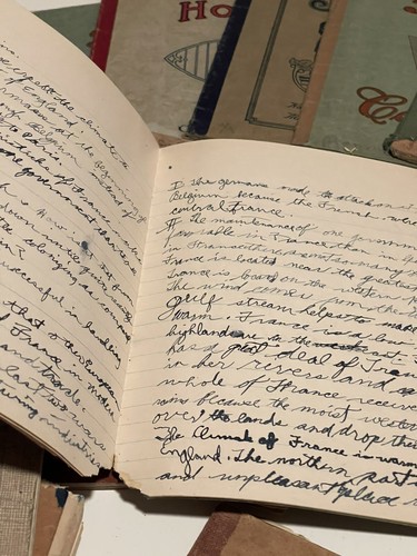 16x Handwritten Notebooks From 1918 To Early 1930s. School Books. Trip Log. - Picture 17 of 24