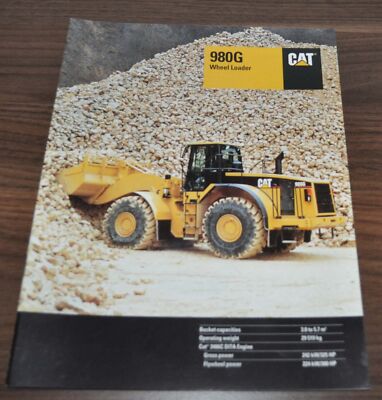 Caterpillar 980G Wheel Loader Specification Technical Data Brochure Prospekt