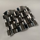 Chrome Trivet Basket Weave Square 7.25 x 6.25" Unmarked NWOT