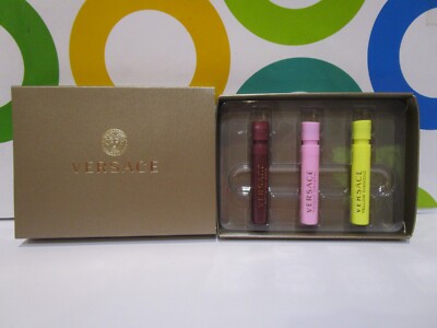 VERSACE ~ CRYSTAL NOIR / BRIGHT CRYSTAL / YELLOW DIAMOND ~ 0.03 OZ 3 PC SET