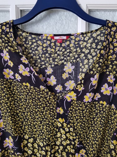 Joe Browns 3/4 sleeve Blouse top/tunic elastic waist Size 28 excellent - Picture 3 of 12