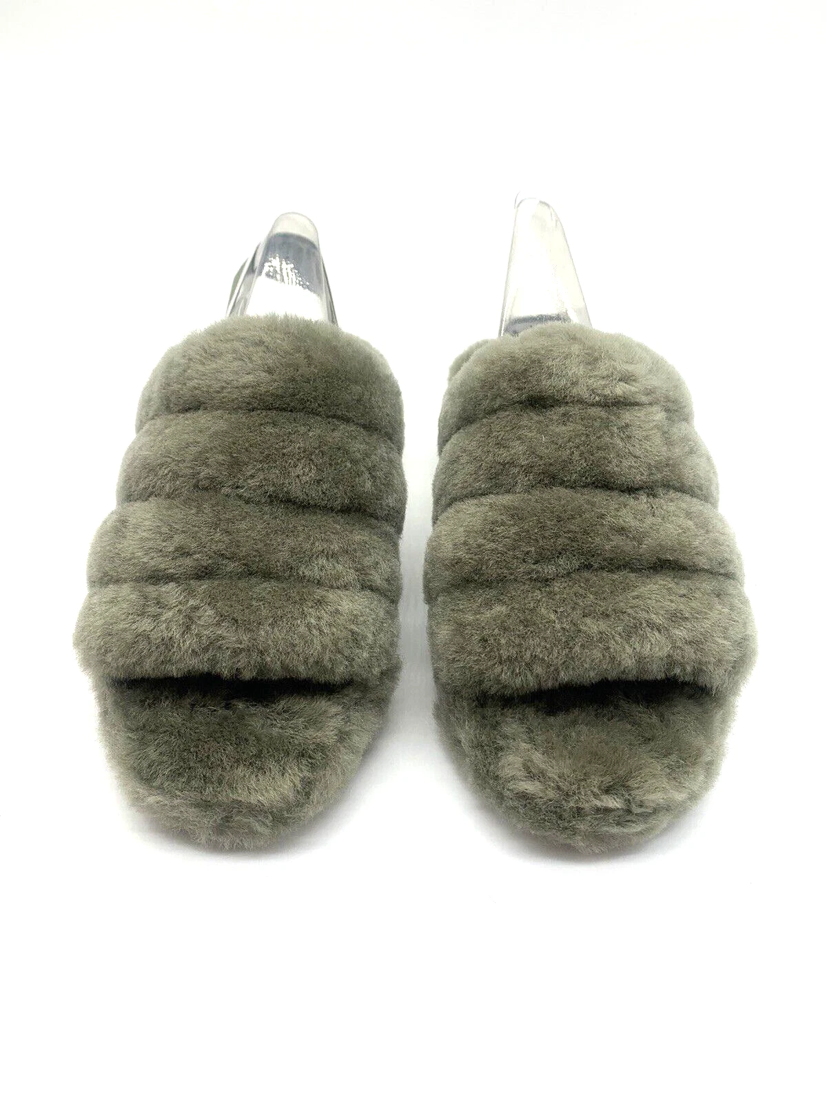 Sandalo UGG Fluff Yeah in pelliccia sintetica slingback taglia 7 US