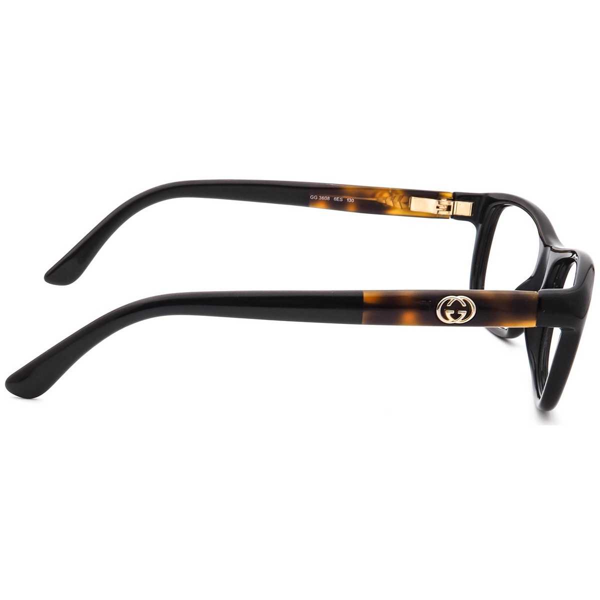 Gucci Eyeglasses GG 3608 6ES Polished Black/Havana Square Frame