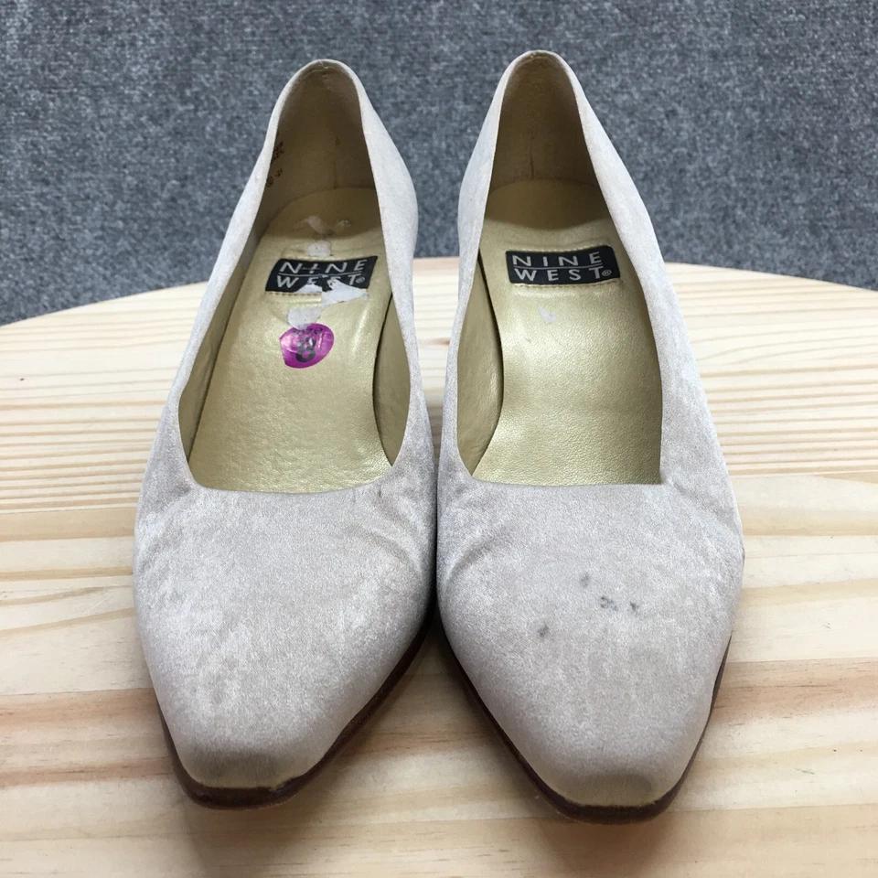 Zapatos de salón Nine West Heels para mujer 8 M Dalton vestido sin cordones punta gatito gris Foto 4 de 4