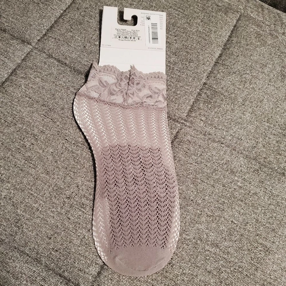Jessica Simpson Moda Tobillera Encaje Calcetines Talla Única Chateau Color Gris Foto 2 de 4