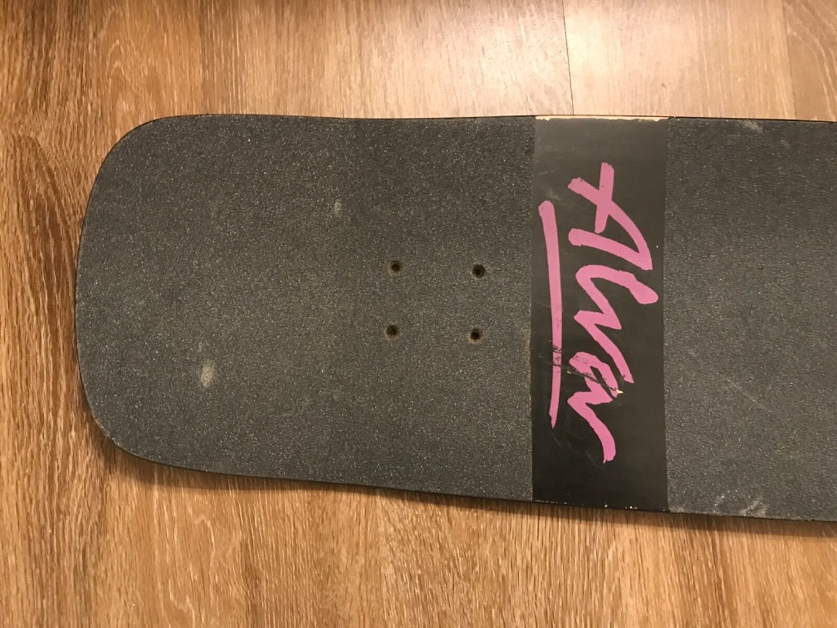ALVA SKATES  Leopard Black  33” x 10” Tony ALVA Black Leopard & Purple Skateboard Deck (10 x 33
