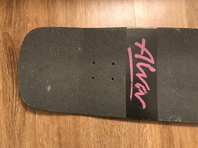 ALVA SKATES  Leopard Black  33” x 10” Alva Skates Lost Model Leopard Reissue Deck in Yellow