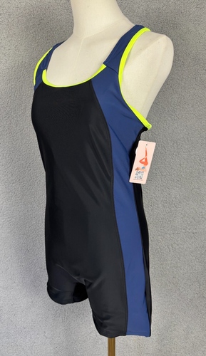 CharmLeaks Womens Boyleg Racerback One Piece Swimsuit Full Coverage Multi Lg NWT - Picture 4 of 10
