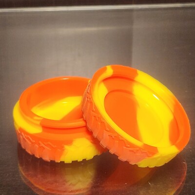2 Piece Silicone Container Iol Barrel Flip Top Food Grade Non Stick 2.4 Inch