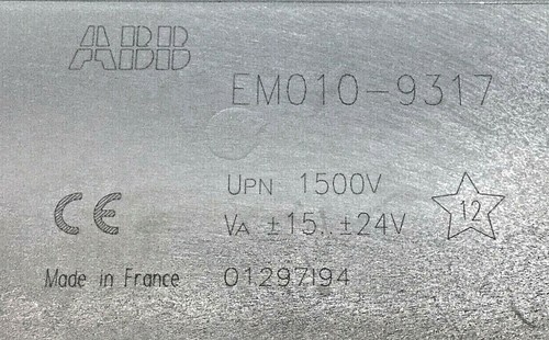 ABB EM010-9317 EM010-9317 1500V VOLTAGE SENSOR - Picture 2 of 9