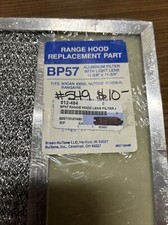 Broan BP57 Aluminum Filter Light Lens fits 43000 SL6200-R Rangaire Range Hood